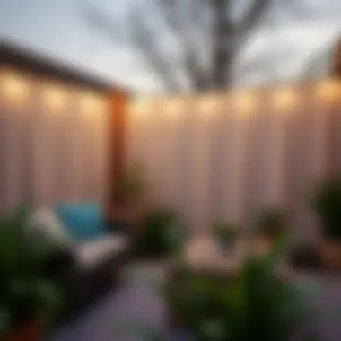 Fenced Space Transformed with Privacy Cloth Fenced area enhanced with privacy cloth