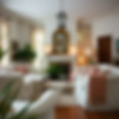 Chic Living Room with Queen Anne Slipcovers Stylish living room featuring Queen Anne slipcovered furniture