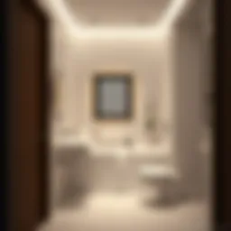 Elegant small bathroom with modern fixtures and a minimalist design