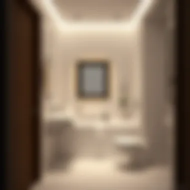 Minimalist Elegance in Small Spaces Elegant small bathroom with modern fixtures and a minimalist design