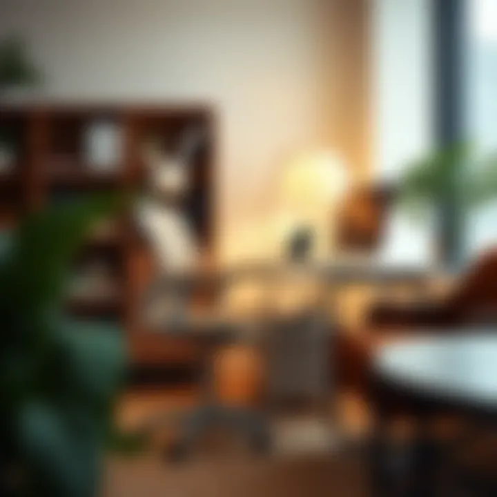 Compact office chair made from sustainable materials in a minimalist office