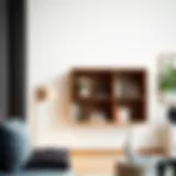 Elegant small rectangle bookshelf showcasing minimalist design