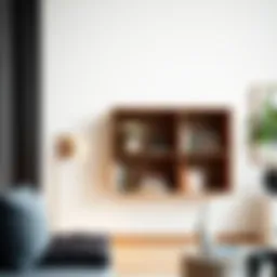 Elegant small rectangle bookshelf showcasing minimalist design