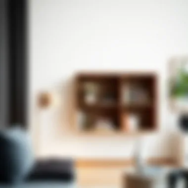 Elegant small rectangle bookshelf showcasing minimalist design