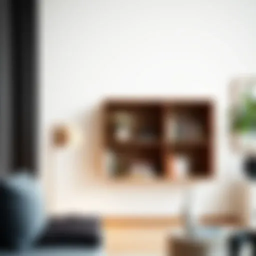 Elegant small rectangle bookshelf showcasing minimalist design