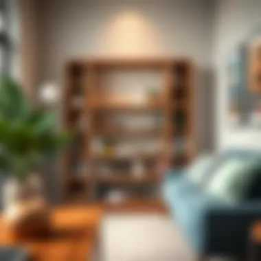 Functional small rectangle bookshelf in a cozy reading nook