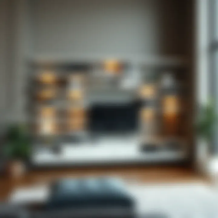 Trendy Stereo Shelving Designs Current trends in stereo shelving showcasing unique designs