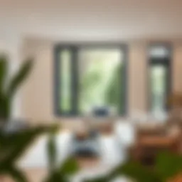 Elegant 30 x 38 window in a modern living room