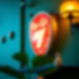 Vintage pin up sign showcasing classic allure