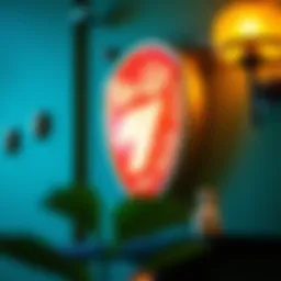 Vintage pin up sign showcasing classic allure