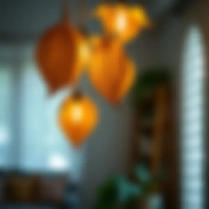 Personalized DIY Hanging Leaf Lights DIY project featuring personalized hanging leaf lights made from natural materials