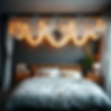 A Serene Retreat with Starry Canopy Decor Cozy bedroom setting with starry decor