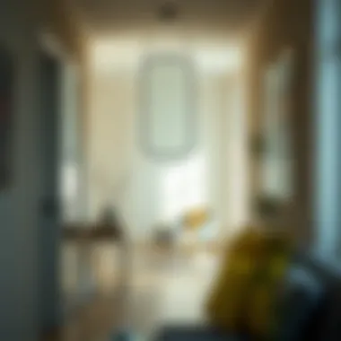 Mirror enhancing natural light in a hallway