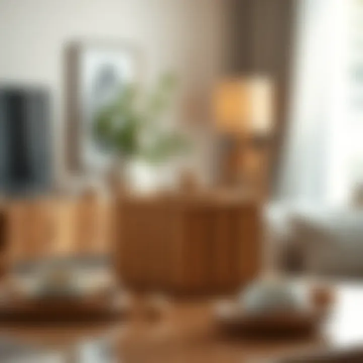 An elegant tea caddy box displayed in a stylish interior setting, adding to the decor