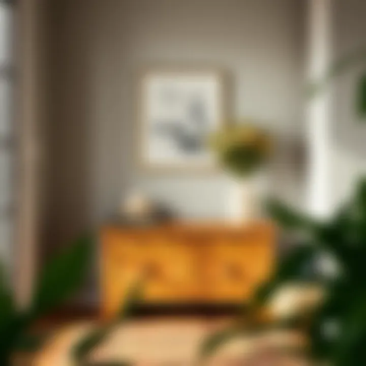 Rustic decorative storage chest in a cozy entryway