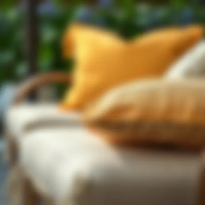 Detailed View of Fabric Textures for Outdoor Cushions Detailed view of fabric textures for outdoor cushions