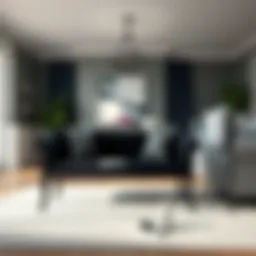 Elegant one-person bench in a modern living room