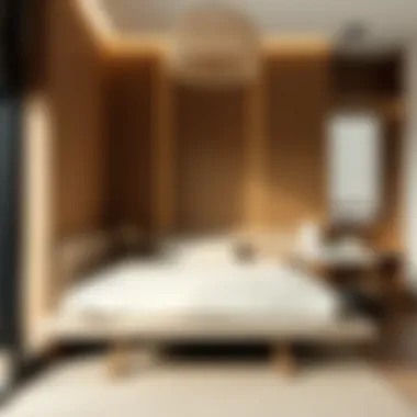 Minimalist design of a functional overbed desk with ergonomic features