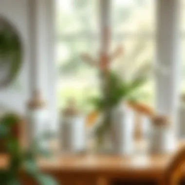 Sustainable Decor with Milk Glass Sustainable living decor integrating milk glass spice jars