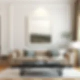 Elegant white wood frame in a modern interior setting