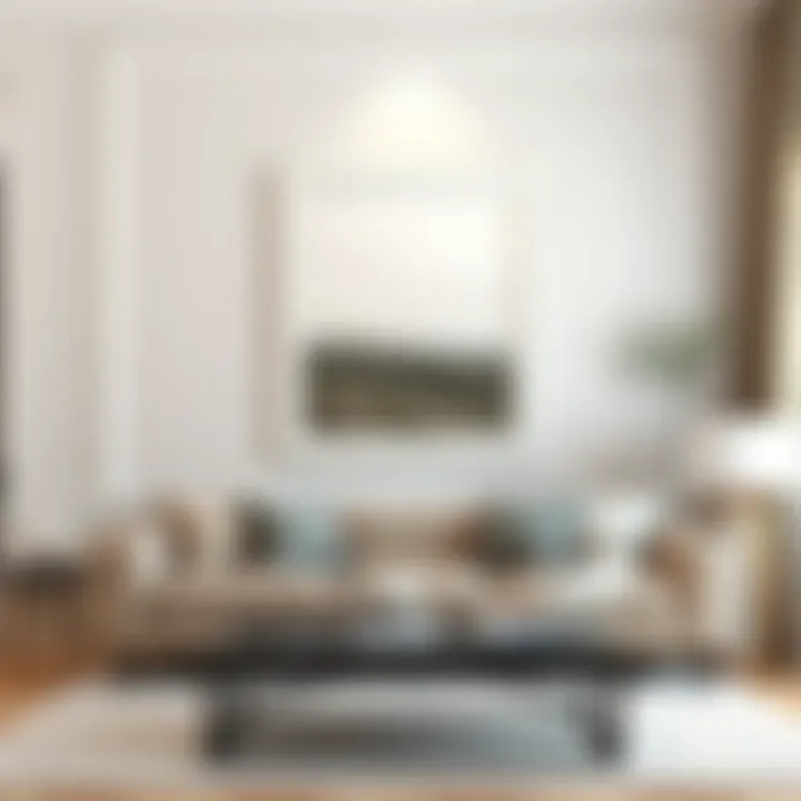 Elegant white wood frame in a modern interior setting