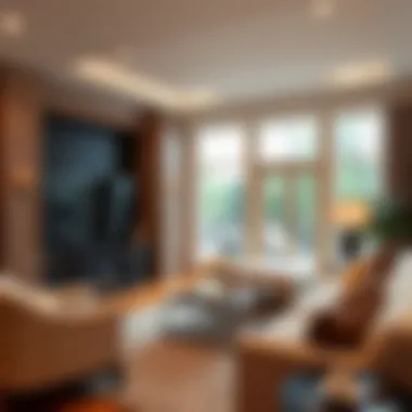 Elegant Living Room with Custom TV Cabinetry Elegant living room with custom TV cabinetry