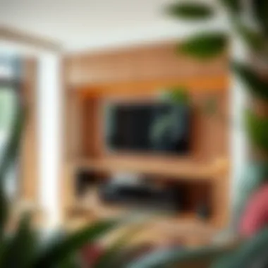 Modern TV Built-In Design Modern TV built-in featuring sleek cabinetry