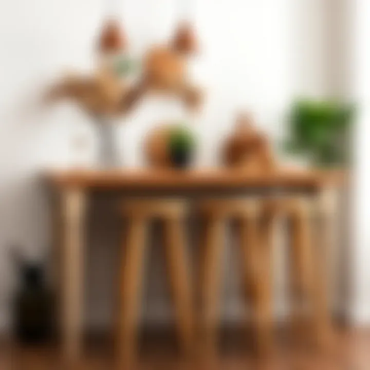 Aesthetic Appeal of Unfinished Counter Stools Aesthetic arrangement of unfinished counter stools with decor elements