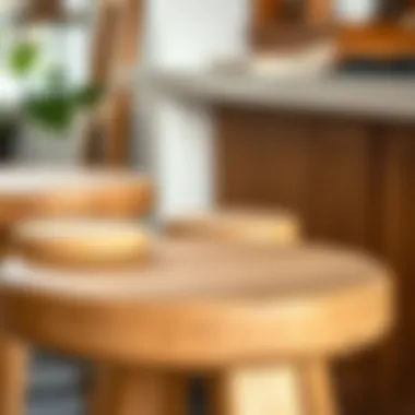 Materials Used in Unfinished Counter Stools Close-up of various materials used in unfinished counter stools