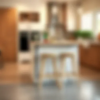 Unfinished Counter Stools in Modern Design Stylish unfinished counter stools in a modern kitchen setting