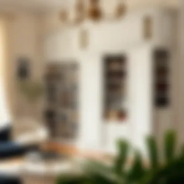 Elegant small cabinet blending with interior decor