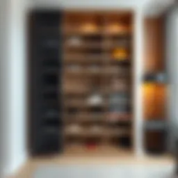 Modern shoe cabinet with minimalist design