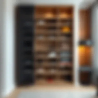 Modern shoe cabinet with minimalist design