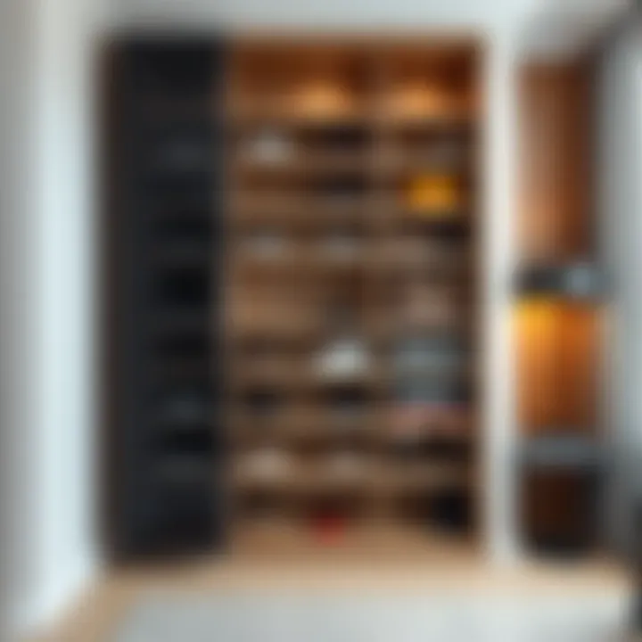 Modern shoe cabinet with minimalist design