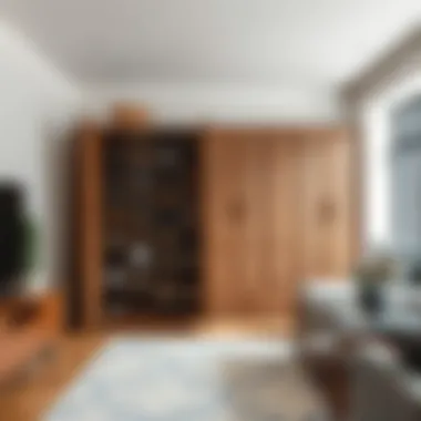 Versatile shoe storage options in a stylish living room