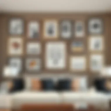 Gallery Wall Featuring Unique Frame Arrangements 23x33 inch frame beautifully arranged in a gallery wall