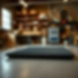 Versatile rubber mat in a workshop setting