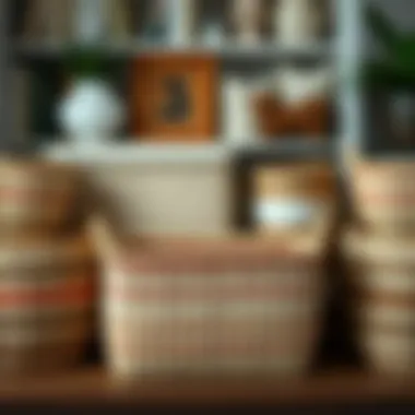 Versatile Storage Solutions An elegant arrangement of various storage box baskets showcasing their versatility.