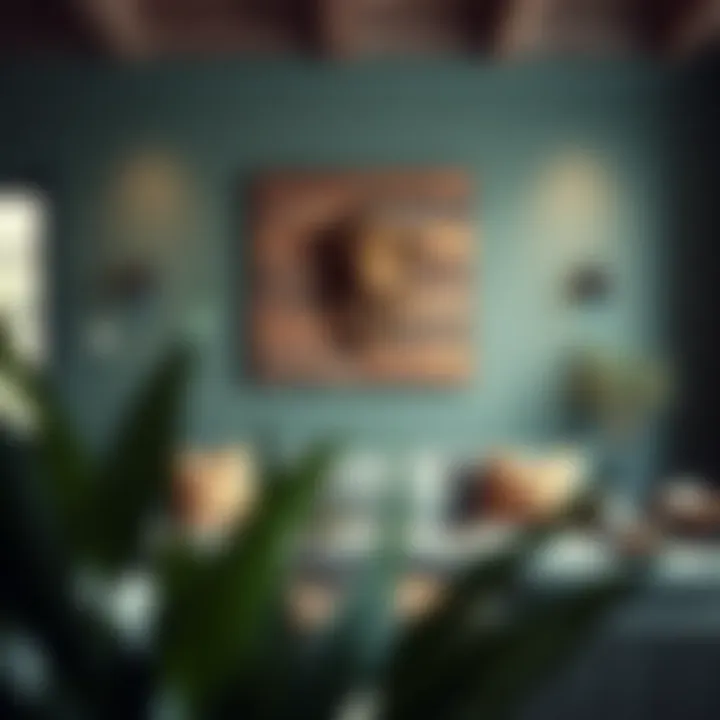 Rustic wooden wall art in a cozy setting