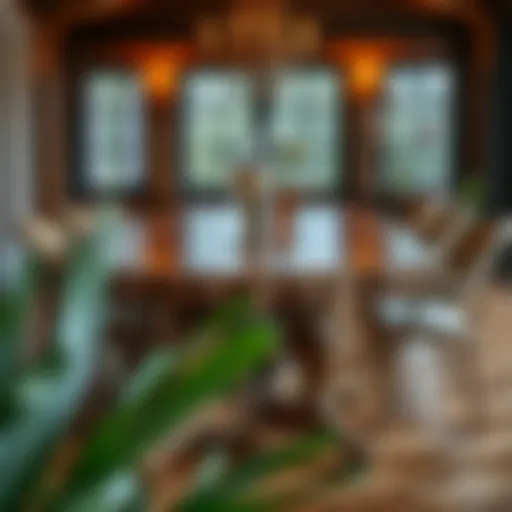 Handcrafted Elegance Elegant handcrafted wooden dining table showcasing intricate design details.