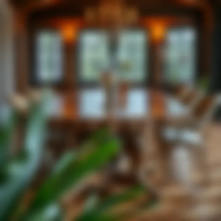 Handcrafted Elegance Elegant handcrafted wooden dining table showcasing intricate design details.