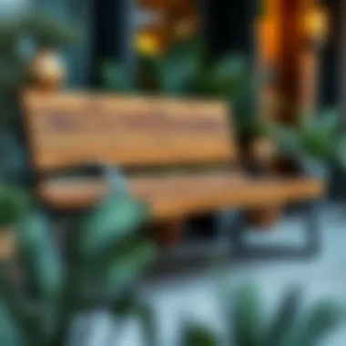 Contemporary Bench Design: Wood and Metal Fusion Combination of wood and metal in a contemporary bench design