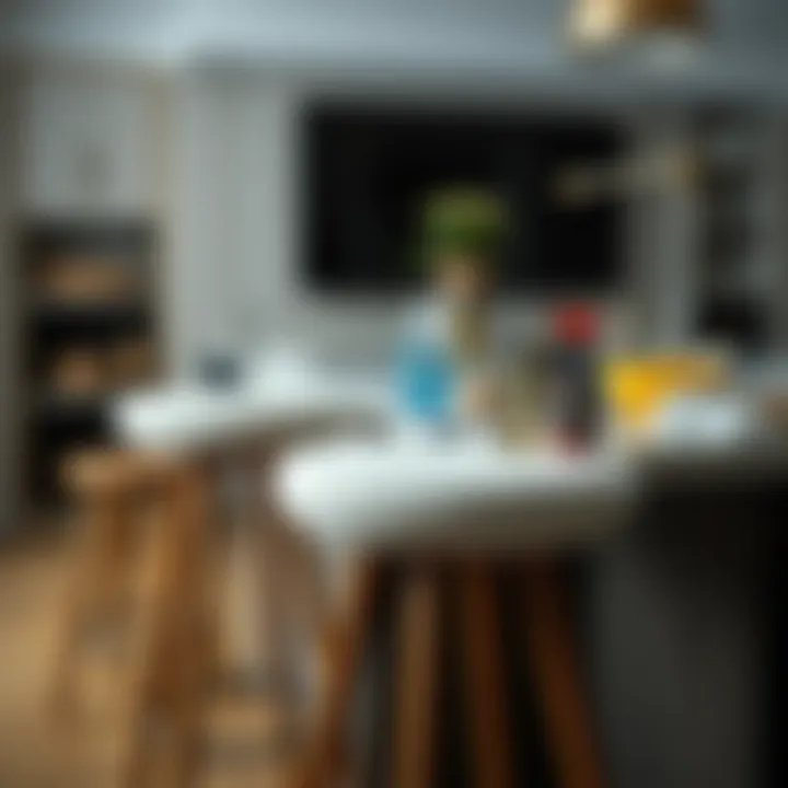 Maintenance Essentials for Fabric Stools Maintenance tips for fabric counter height stools with cleaning products and tools