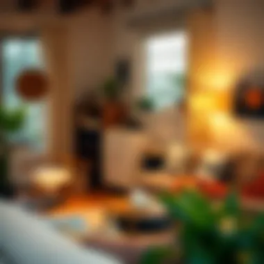 Personalized organizational setup in a cozy living space