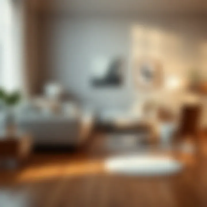 Elegant Furniture Arrangement on Wood Floor Elegant furniture arrangement on wood floor