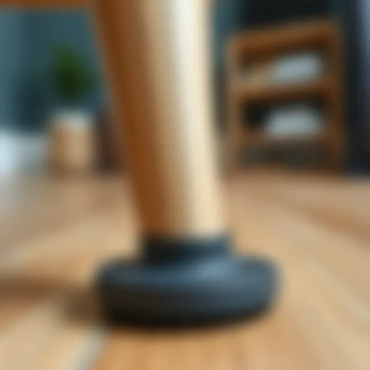 Close-up of Furniture Grip Protecting Wood Surface Close-up of furniture grip protecting wood surface