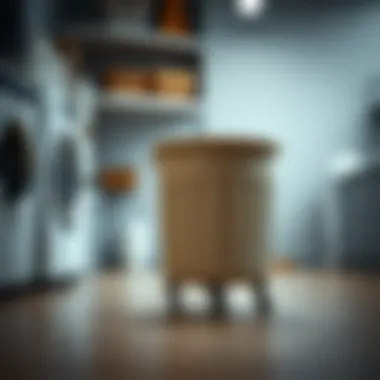 Functional Hamper for Commercial Use Functional hamper on casters in a commercial laundry space