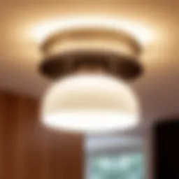 A beautifully designed ceiling light fixture showcasing modern aesthetics.