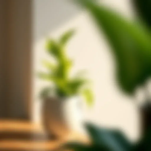 Ceramic Elegance: A Beautiful Home for Plants Elegant ceramic indoor plant pot with a vibrant snake plant