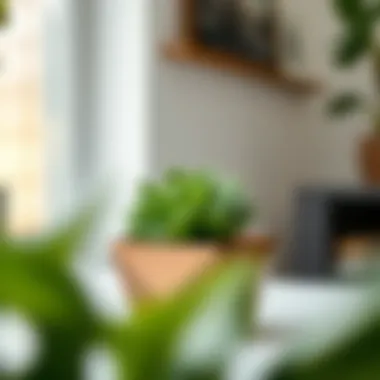 Modern geometric metal plant pot showcasing a succulent